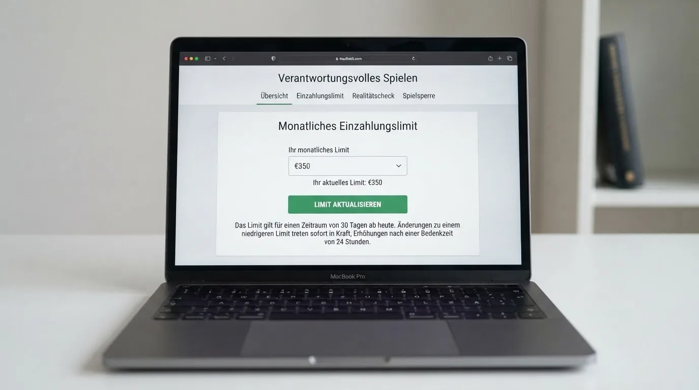 Bildschirmausschnitt eines Formulars zur Festlegung eines monatlichen Einzahlungslimits.