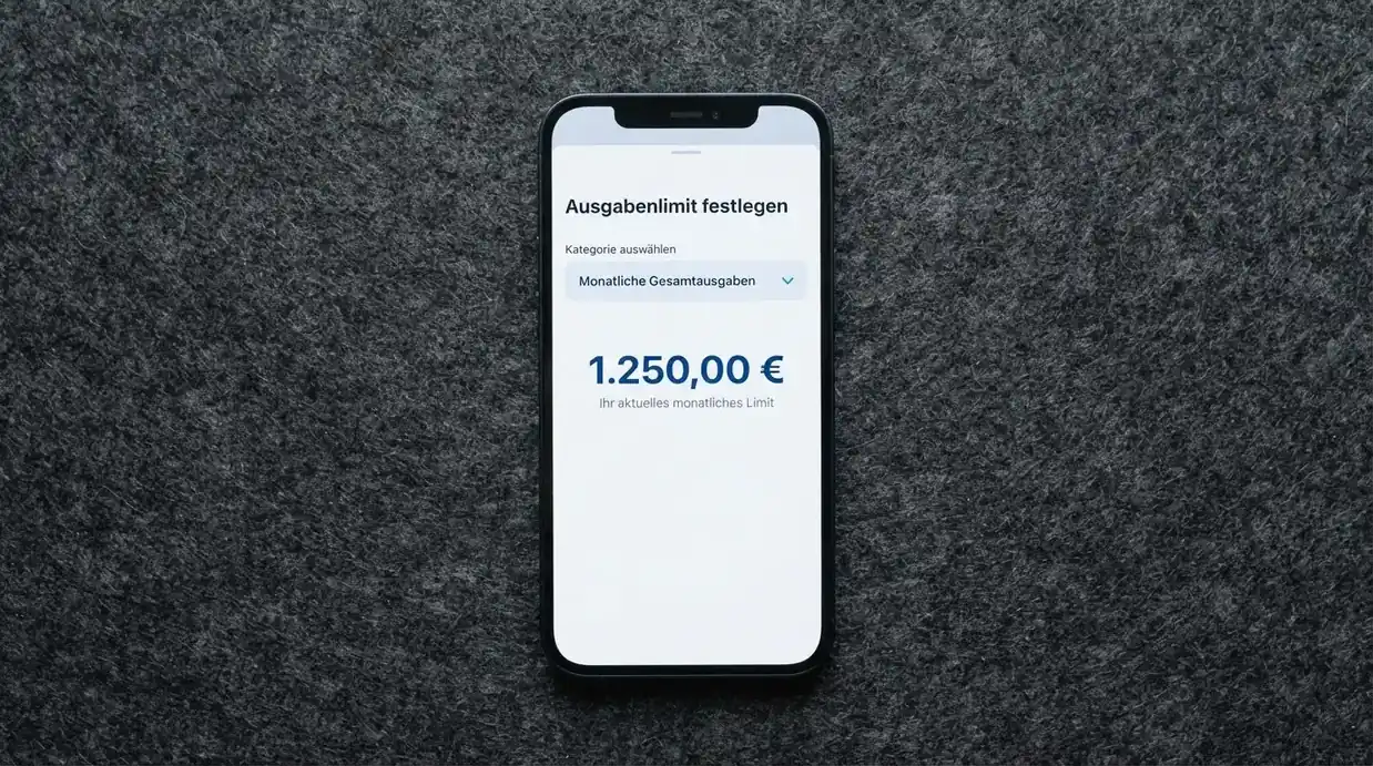 Bildschirmausschnitt eines Formulars zur Festlegung eines monatlichen Einzahlungslimits.